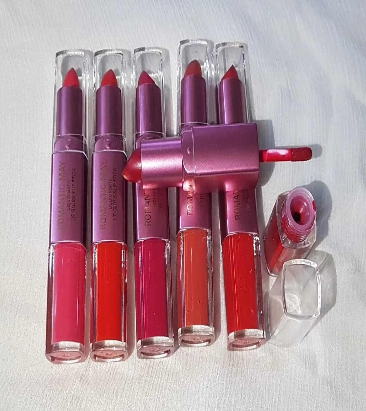 2 in 1 lipstick and lip glosse pack of 6