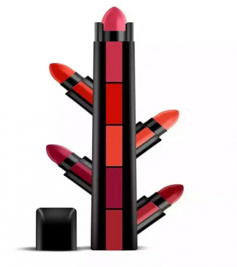 5 In 1 Matte Lipstick  Pack of 1
