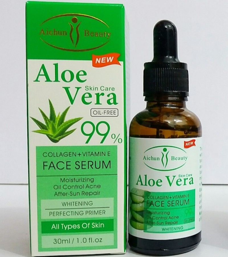 Aichun Beauty 99% Aloe Vera Face Serum with Added Collagen & Vitamin E30 ML