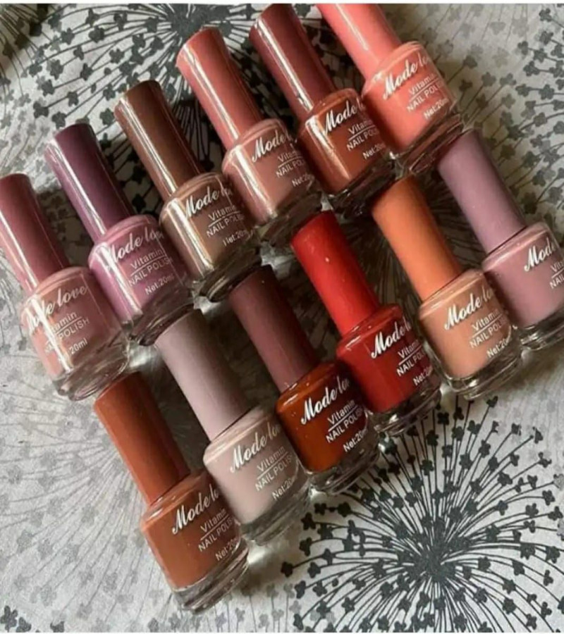 Beautiful nail paints pack of 12