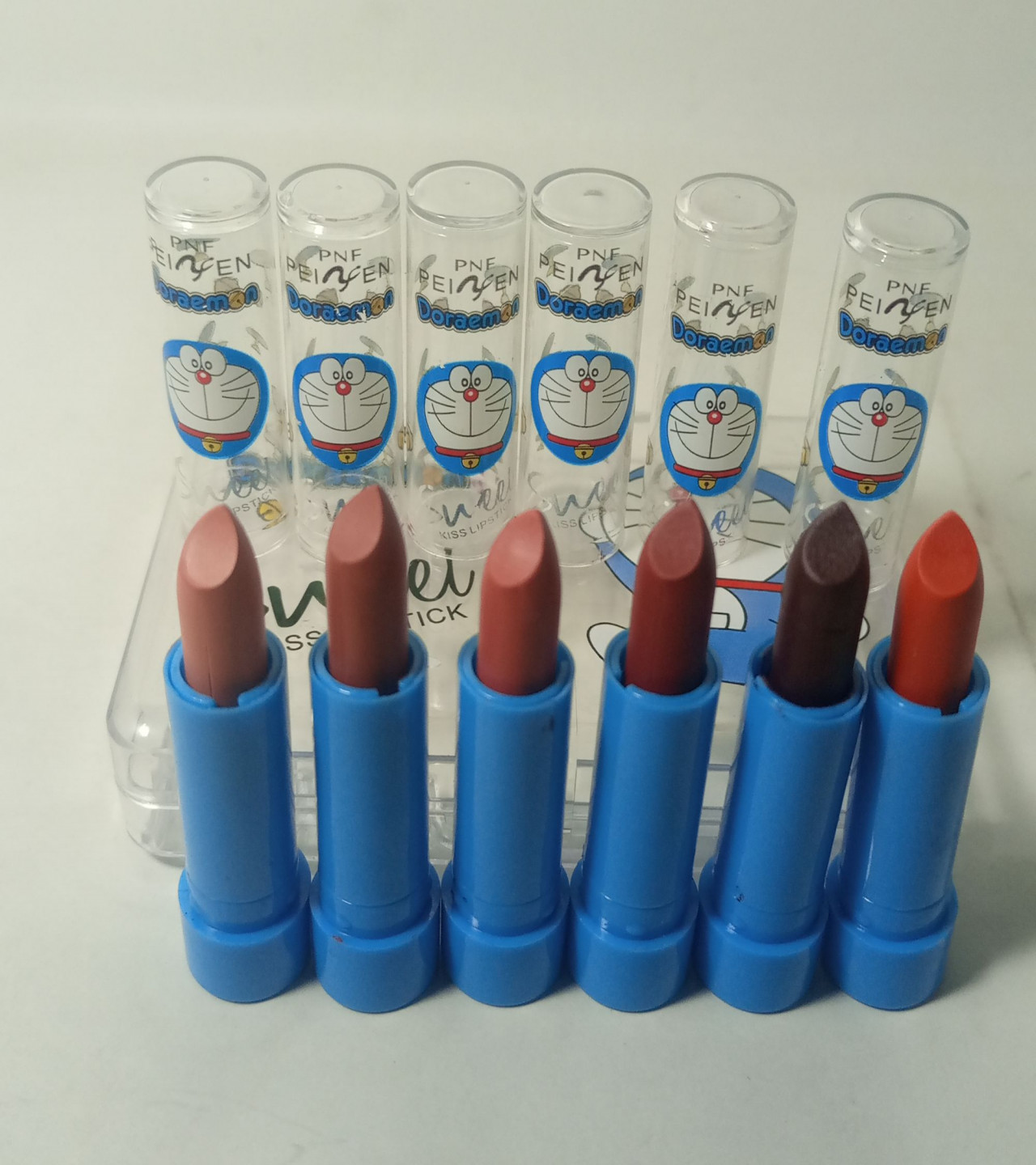 Doraemon sweet kiss lipstick pack of 6 with box