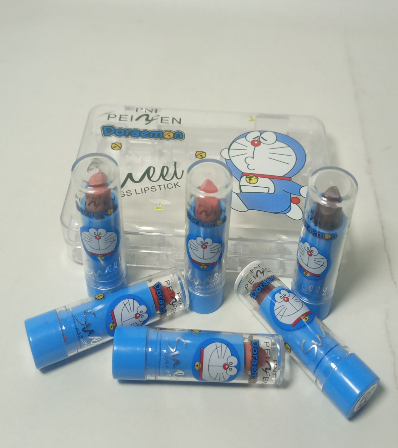 Doraemon sweet kiss lipstick pack of 6 with box