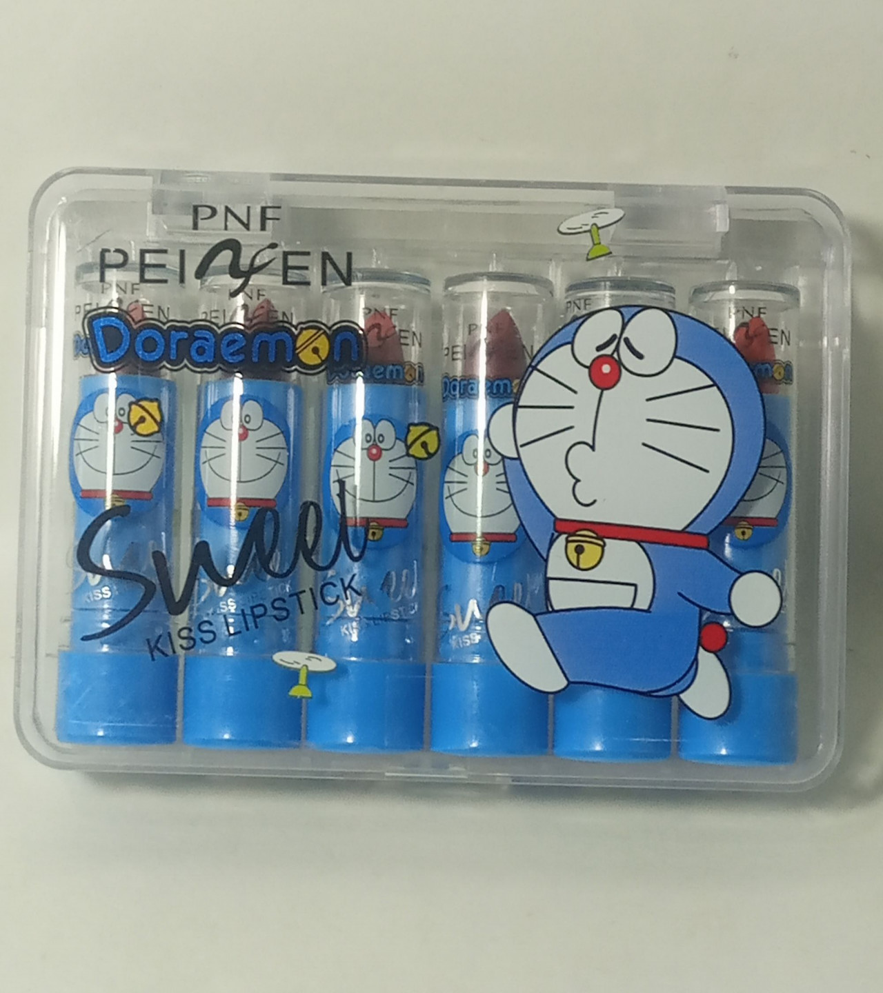 Doraemon sweet kiss lipstick pack of 6 with box