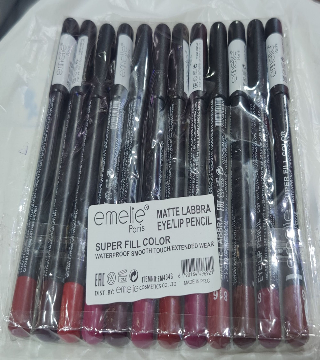 EYE AND LIP PENCILS PACK OF 12