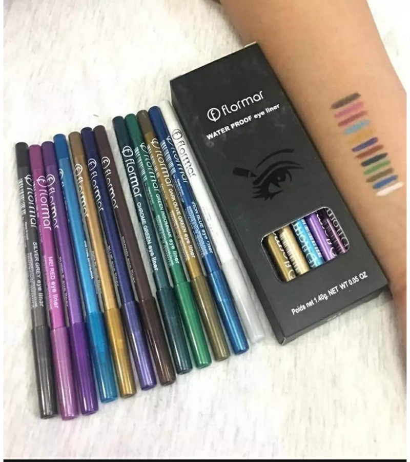 Flomar Glitter Eye Pencil pack of 12