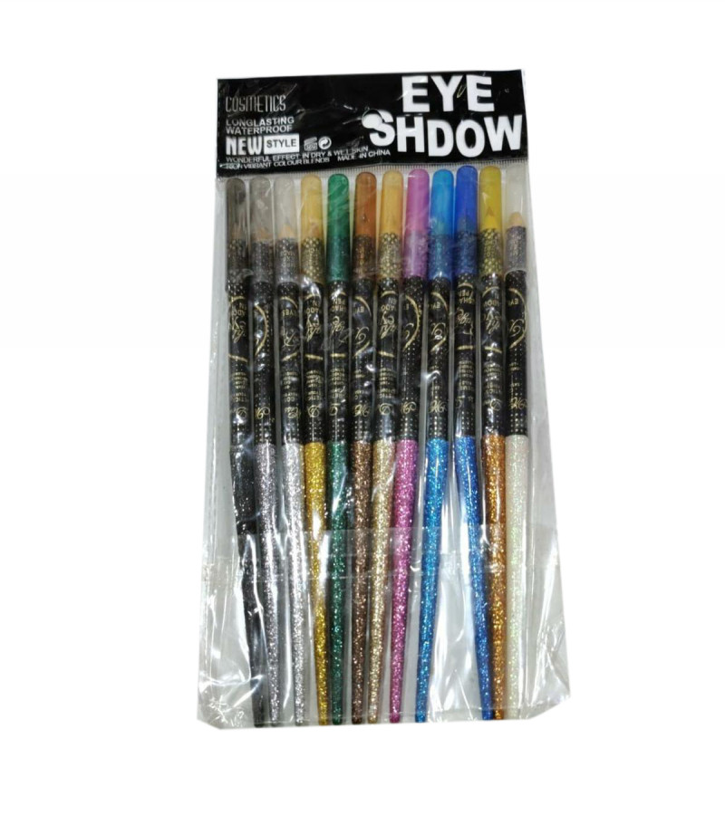 Glitter Eye Liner pencils Pack of 12