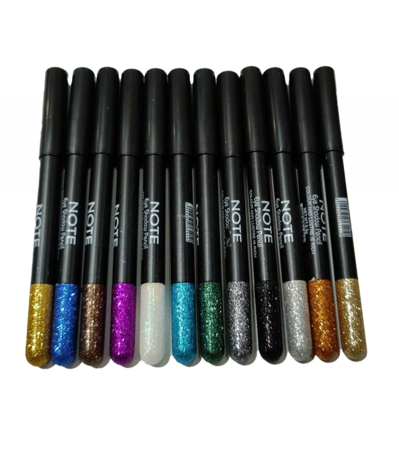 Glitter Eye pencils Moti Pack of 12.