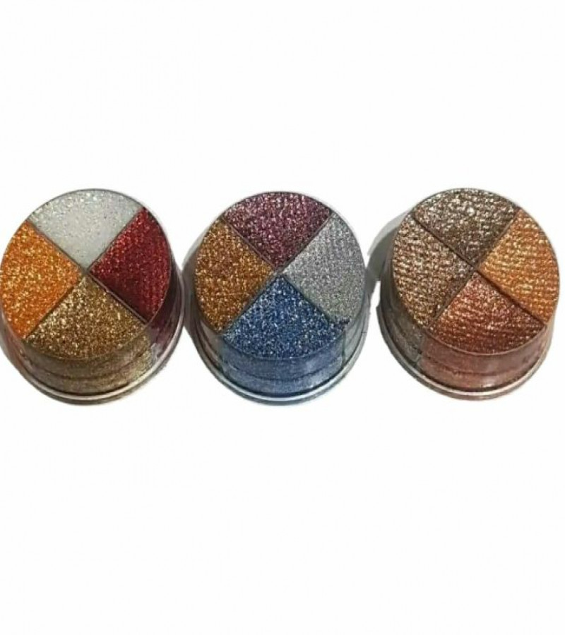 glitter eyeshadow 4 in 1 pack of 3