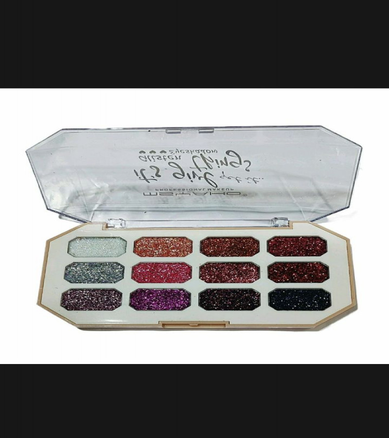 GLITTER EYESHADOW KIT 12 COLOR PACK OF 1