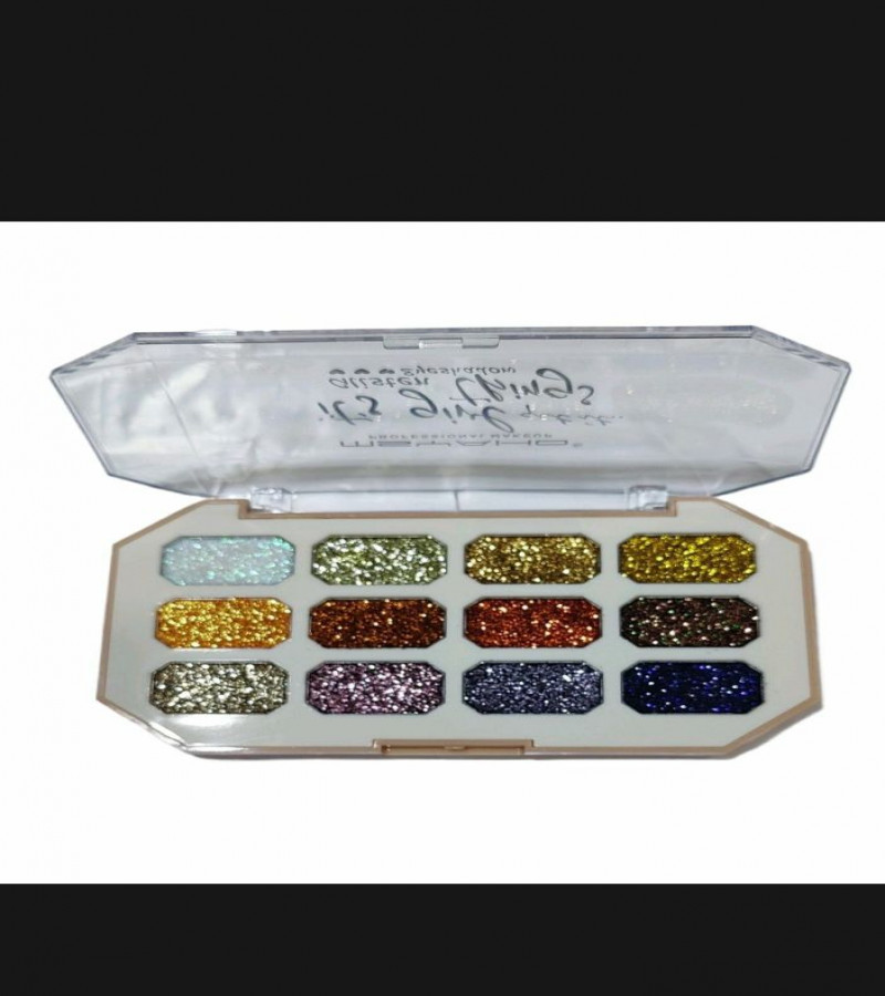 GLITTER EYESHADOW KIT 12 COLOR PACK OF 1