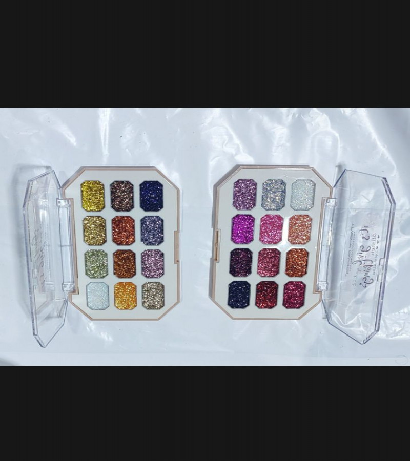 GLITTER EYESHADOW KIT 12 COLOR PACK OF 1