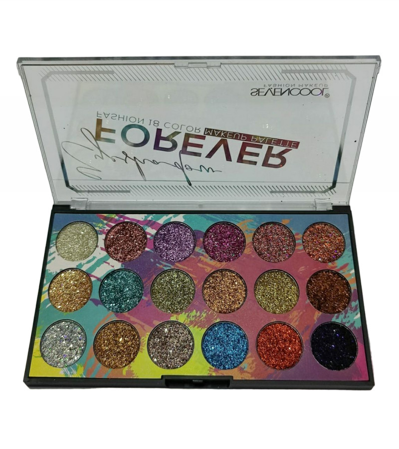 Glitter Eyeshadows Palette 18 Colour Pack of 1