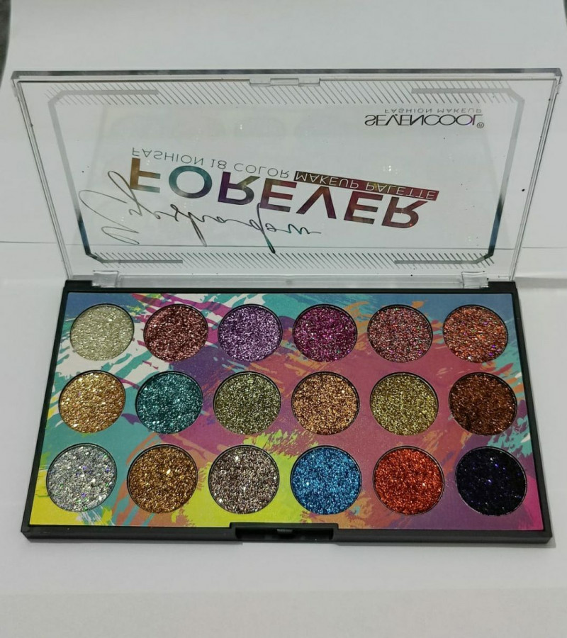 Glitter Eyeshadows Palette 18 Colour Pack of 1