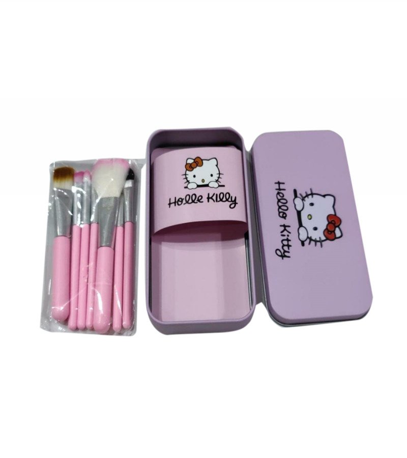 Hello Kitty 7pcs Professional Makeup Foundation Powder Eye shadow Brushes Set,