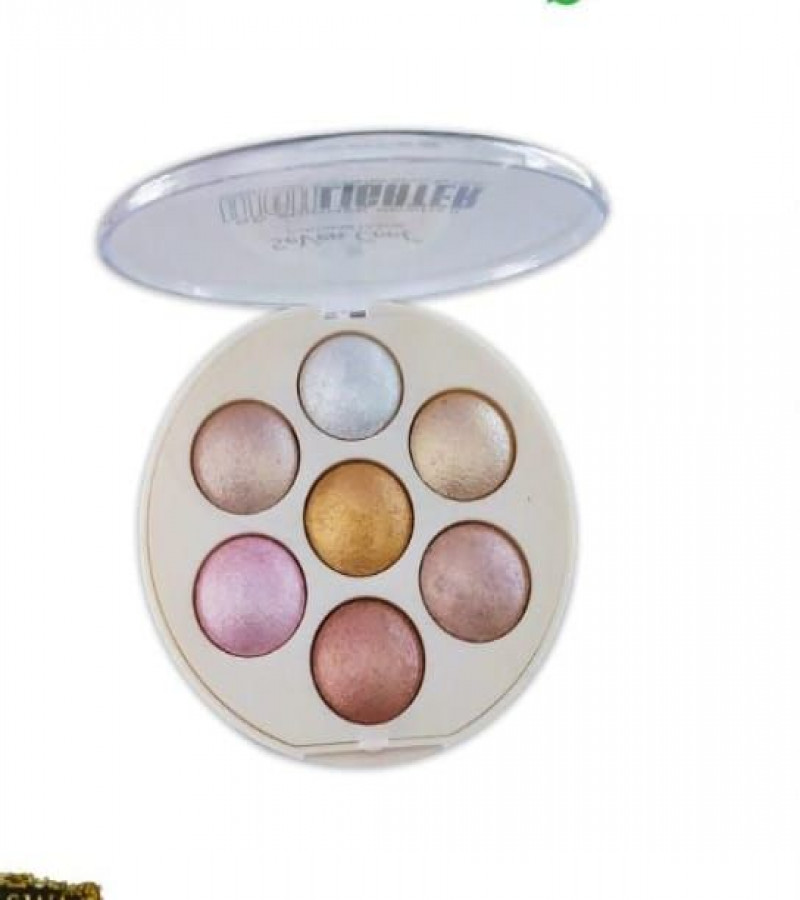 Illuminating Allure 7-in-1 Professional Highlighter Palette for Stunning Glow Effects