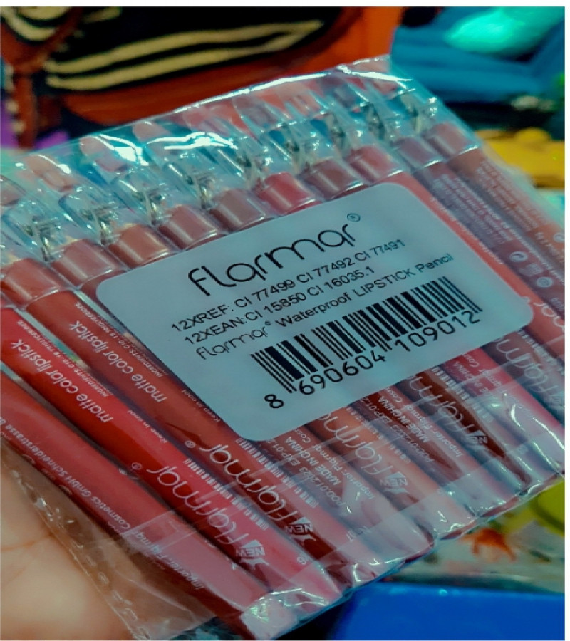 Matte Colour Lipstick Pencils Pack Of 12