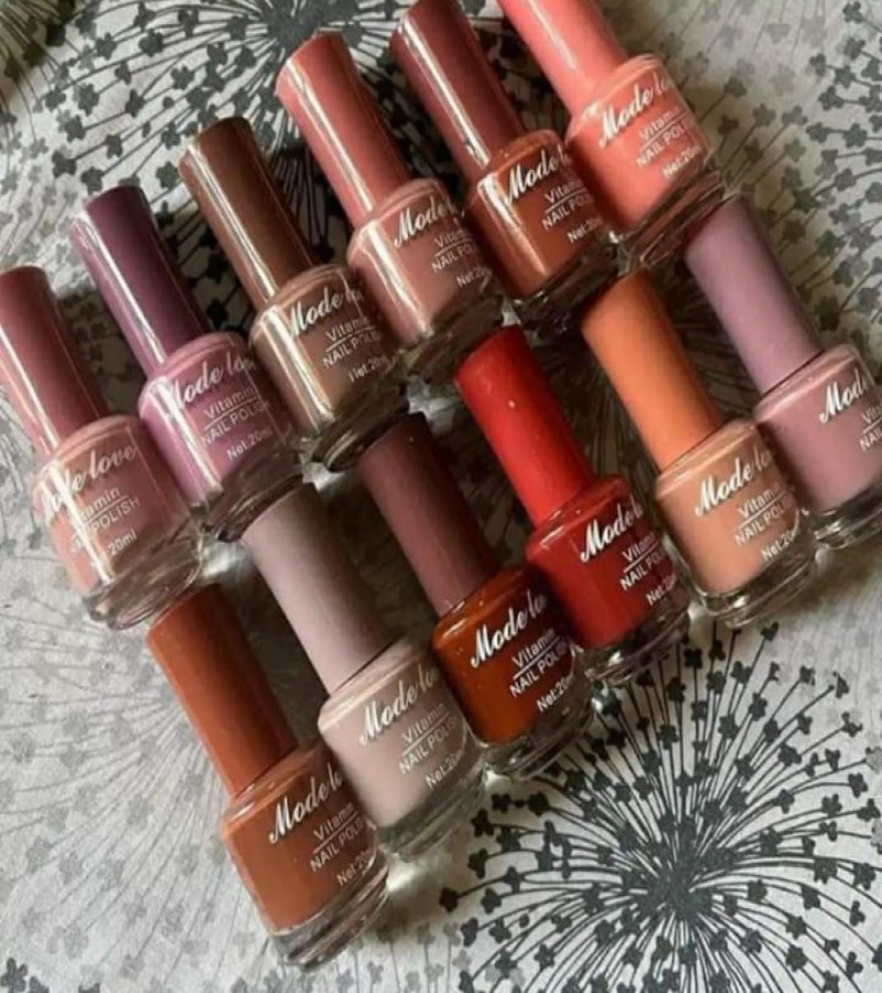 NAIL POLISH NUDE PERMANENT LIGHT AMAZING COLOR'S PACK OF 12