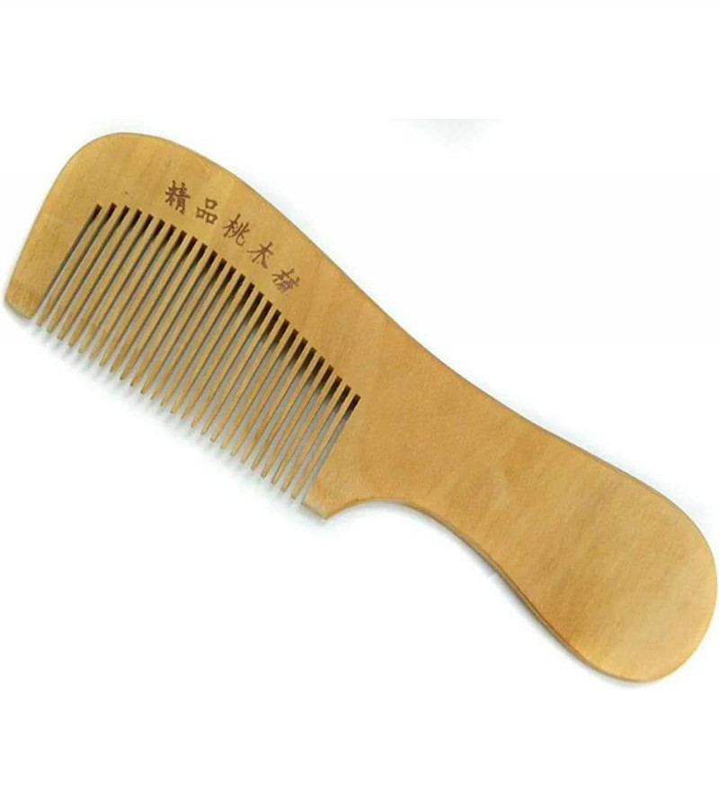 Nature's Embrace: Anti-Static Anti-Frizz Wooden Comb for Curly Hair - Effortless Elegance