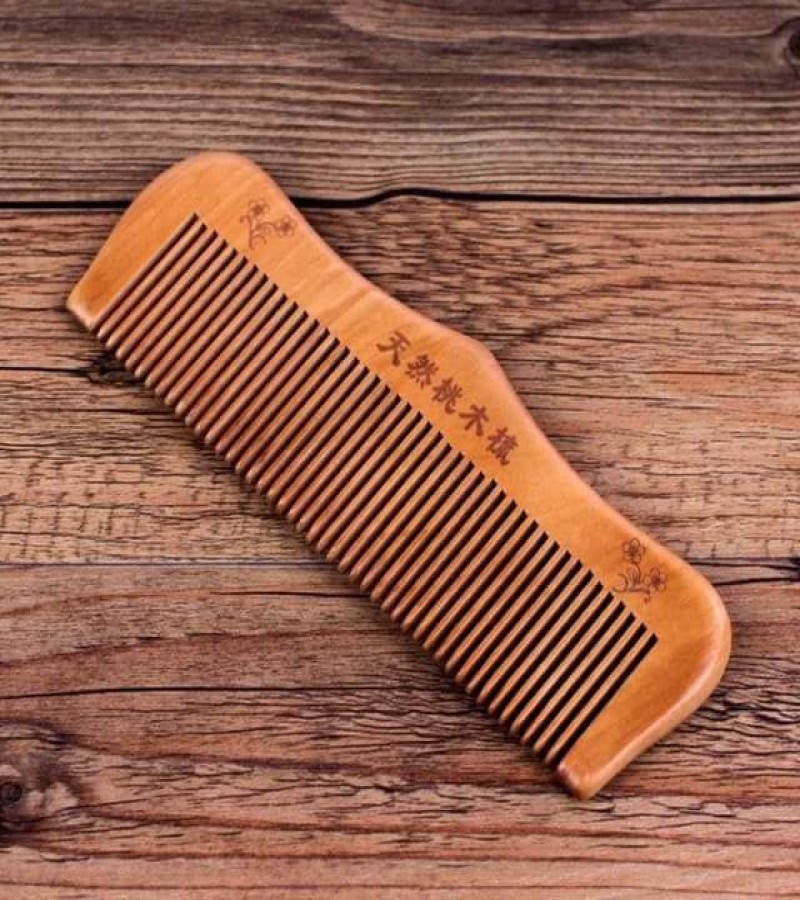 Nature's Finest Peach Wood Comb - The Perfect Blend of Elegance and Utility (Size: 5x2 inches)