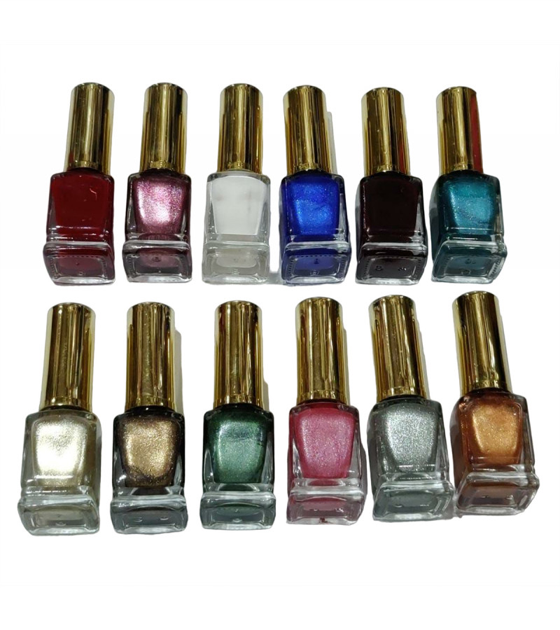 pack of 12 nail polish beautiful colours