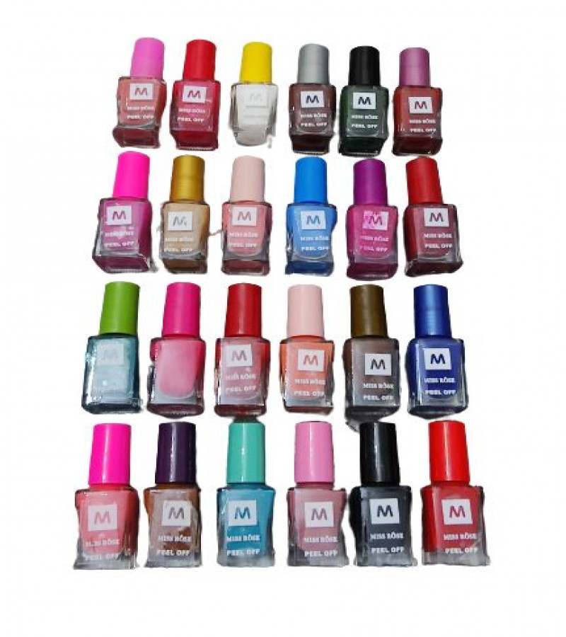 PEEL OF NAIL PAINT BEAUTIFUL COLOUR PACK OF 12