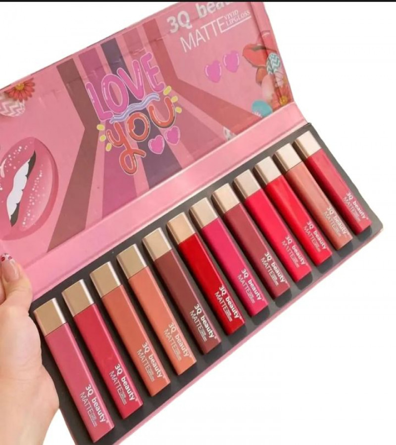 Velvet Touch 3Q Beauty Matte Lip Gloss Best Quality for Luxurious, Long-Lasting Color