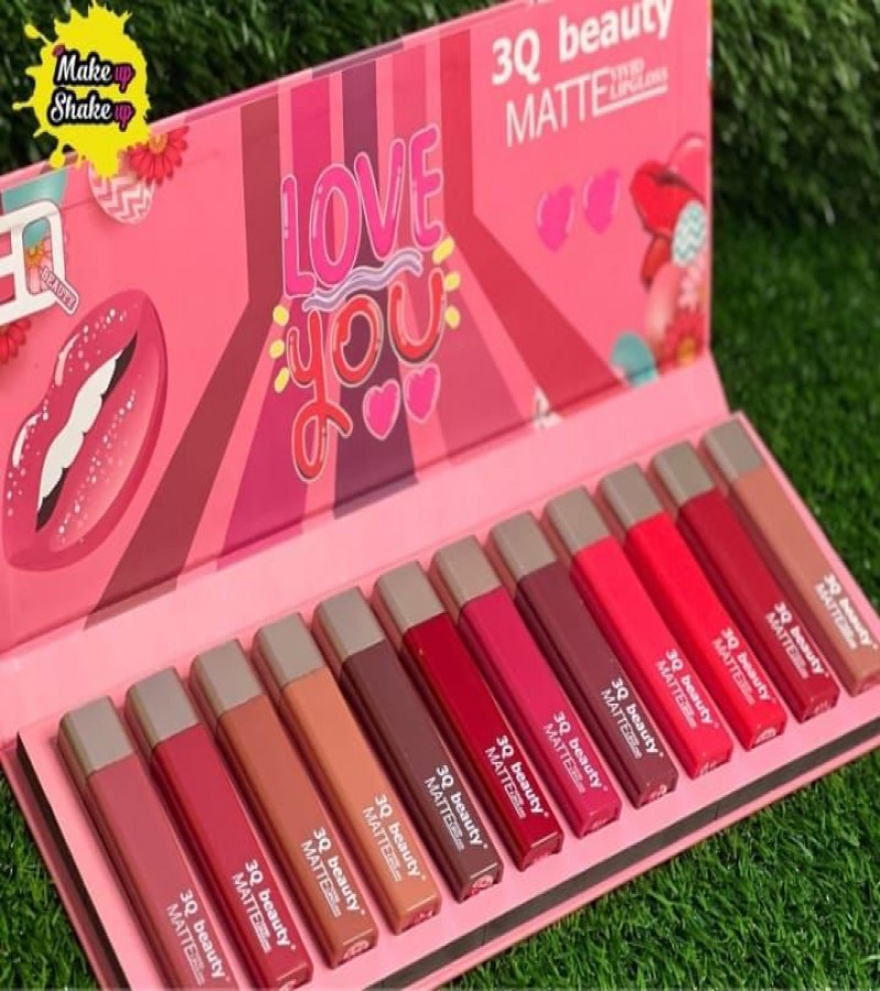 Velvet Touch 3Q Beauty Matte Lip Gloss Best Quality for Luxurious, Long-Lasting Color
