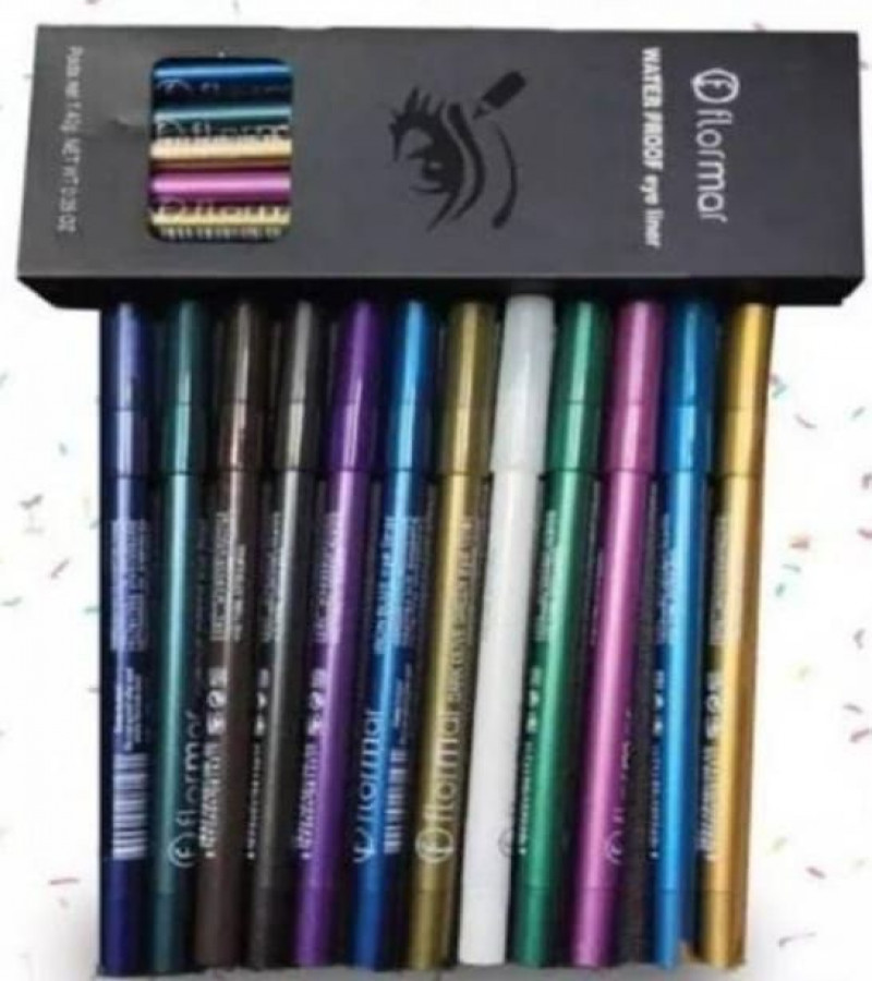 WATER PROOF EYELINER PENCILS PACK OF12