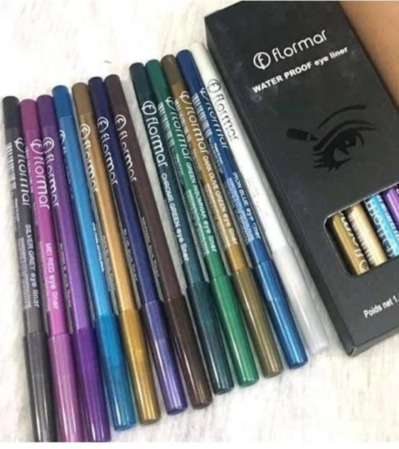 WATER PROOF EYELINER PENCILS PACK OF12