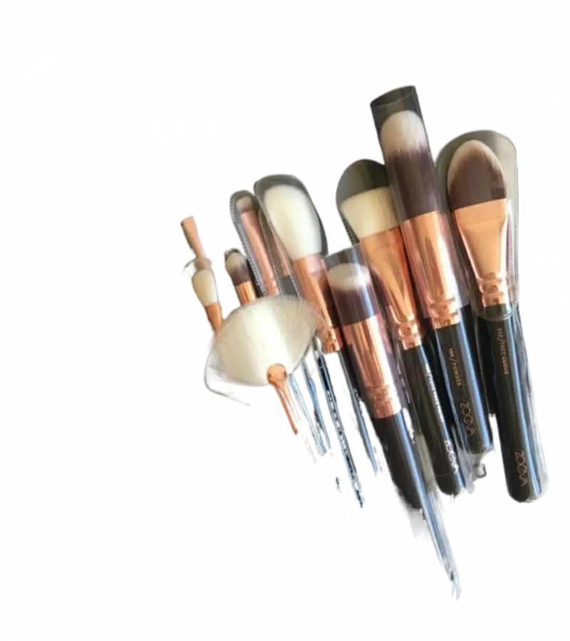 Zueva Beauty Collection: 15-Piece Makeup Brushes with Pouch - Professional Brushes for a Flawless Finish